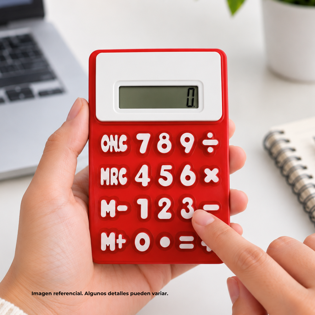calculadora flexible rojo