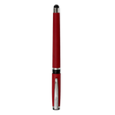 lapiceros, plástico, rojo, 14.5 cm siliconeado , con touch y tinta gel