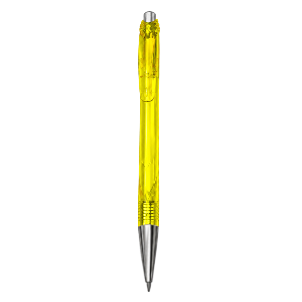 lapiceros, plástico, amarillo, 14 centimetros, cristal,