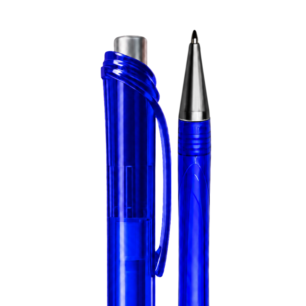 lapiceros, plástico, azul reflex, 14 centimetros, cristal,