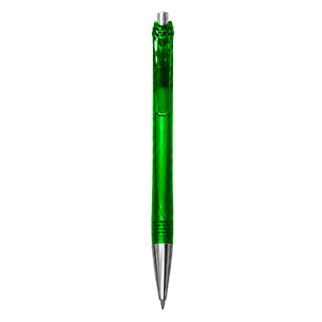 lapiceros, plástico, verde, 14 centimetros, cristal,