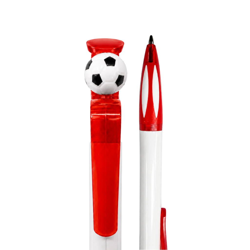 lapiceros, plástico, rojo, 15 centimetros, chilena con pelota giratoria