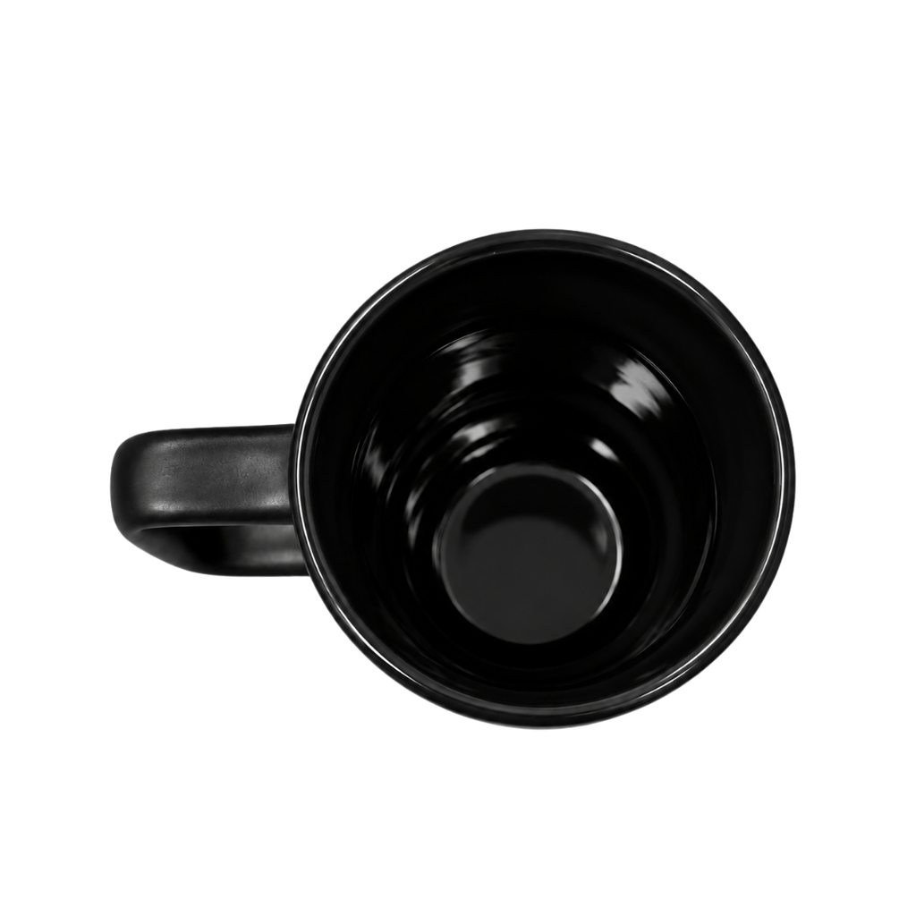 TAZAS, CERÁMICA, NEGRO, 16 oz, para carro  , sin tapa, sin recubrimiento, acabado mate.