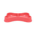 plato, plástico, rosado, 13*24.2*3.2 centimetros, dos divisiones forma de hueso