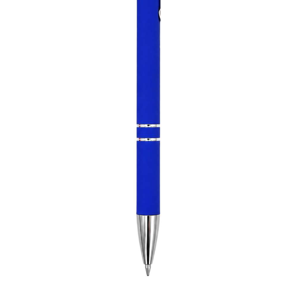 lapiceros, aluminio, azul reflex, 14.5 cm, Lyra con recubrimiento de caucho y touch