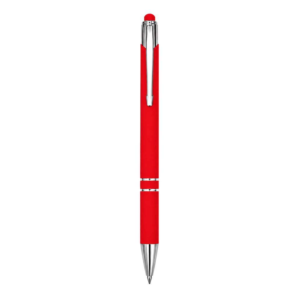 lapiceros, metal, rojo, 14.5 cm, Lyra con recubierta de caucho  y touch
