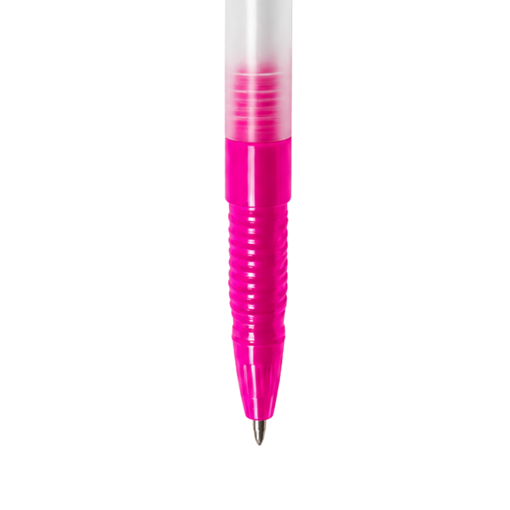 lapiceros, plástico, fucsia, 12.5 centimetros, nevado con tapon