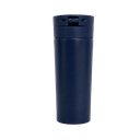 VASO, ACERO INOXIDABLE, AZUL MARINO, 480 ml, Mumbai 6.8*19.5 cm térmico doble pared con tapa automática y base antideslizante