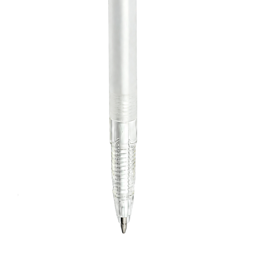 lapiceros, plástico, blanco, 12.5 centimetros, nevado con tapon