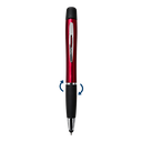 lapicero luminous, con goma antideslizante, rojo, y 3 resaltadores ,