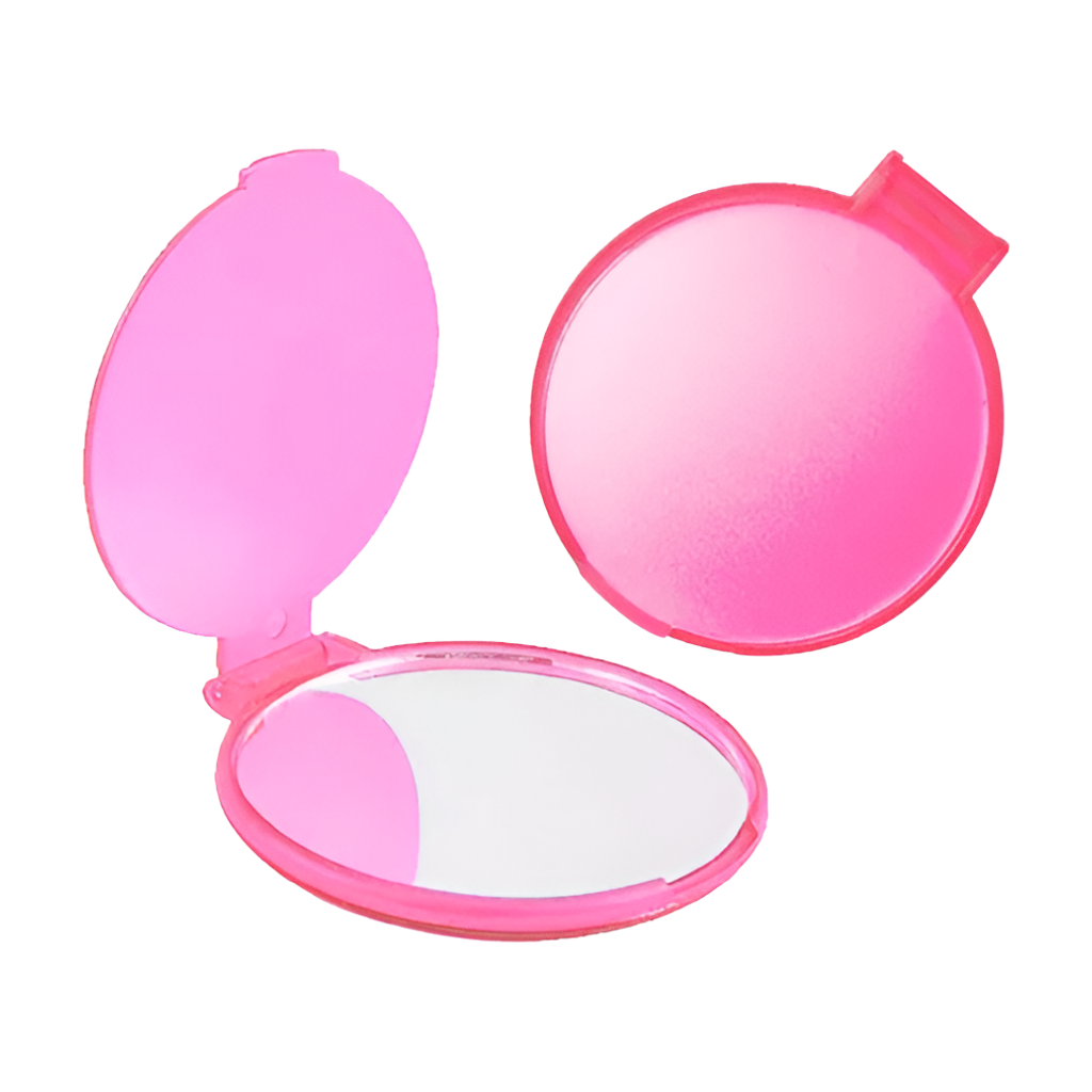 Espejo Plástico Fucsia 6.3 Cm De Bolsillo
