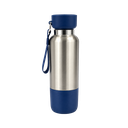 Termo acero inoxidable azul oscuro 500 ml Warrior con pastillero cinta y taza base plástica