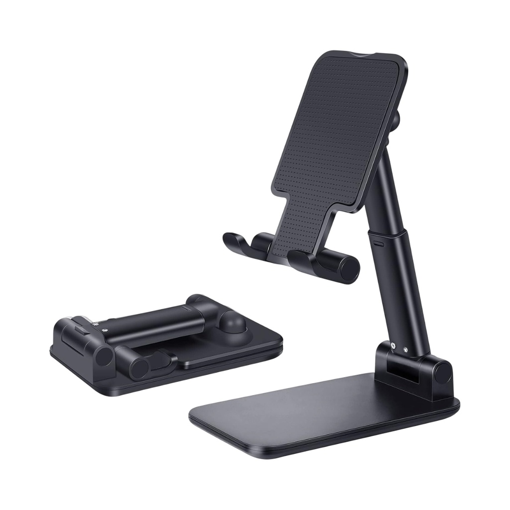 Stand Plástico Negro 13.5*8.5*3.4 cm plegable para celular