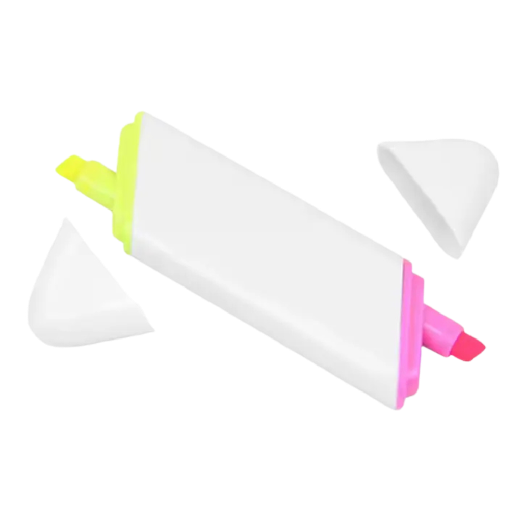Resaltador Plástico Blanco Slash de dos colores