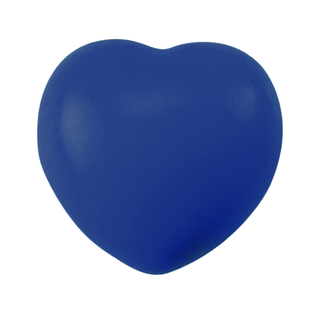 Antiestres Pu Azul 7*6.8*5 cm forma de corazón