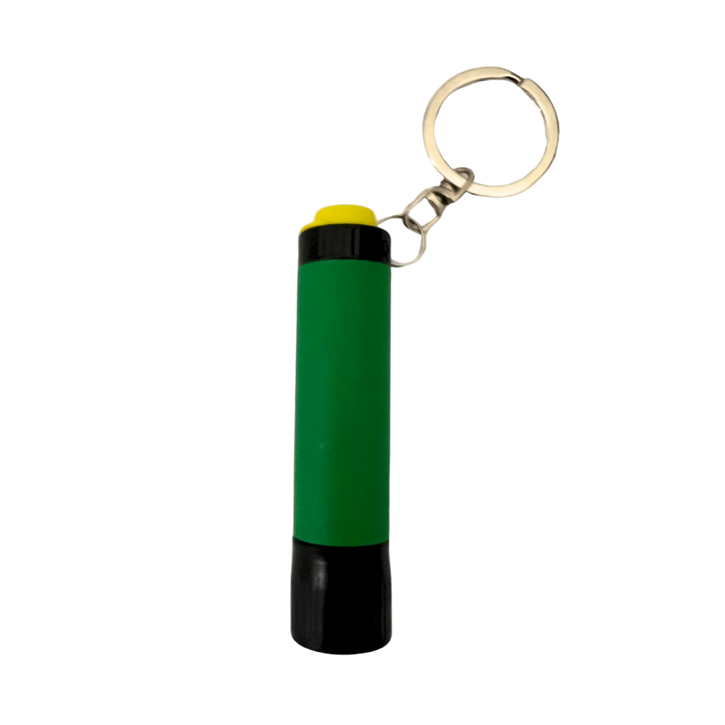 Linterna Aluminio verde 1.6*7  cm De Bolsillo Para Llavero