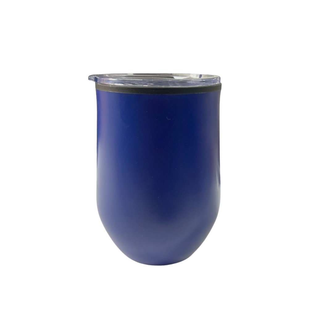 Vaso, Acero Inoxidable, Azul Oscuro Mate, 330 Ml Vinero , Con Interior Plastico 8.9*8.9*12.4