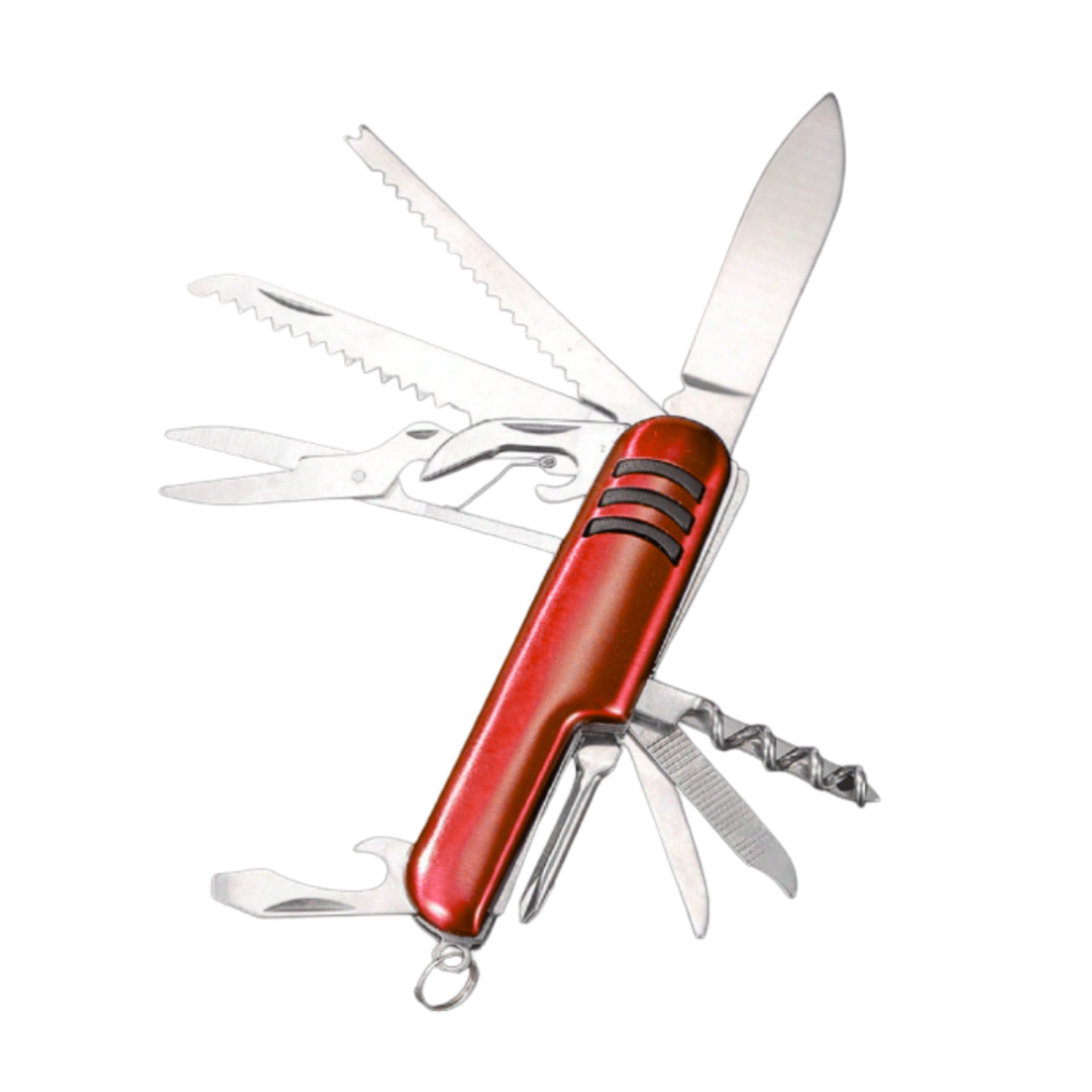 Navaja Acero Inoxidable Rojo 11 Funciones
