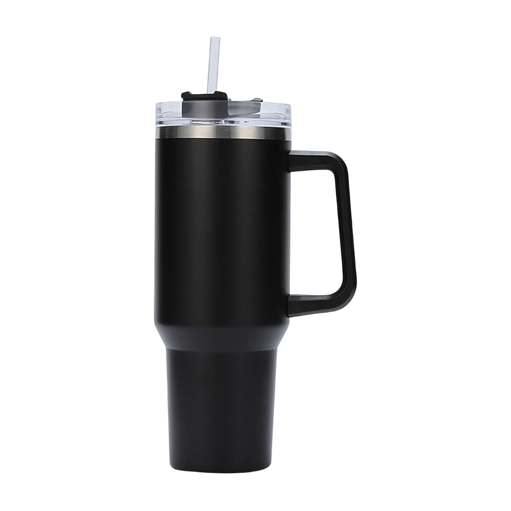 TAZA ACERO INOXIDABLE NEGRO 30 oz BOLDYS DOBLE PARED CON PAJILLA