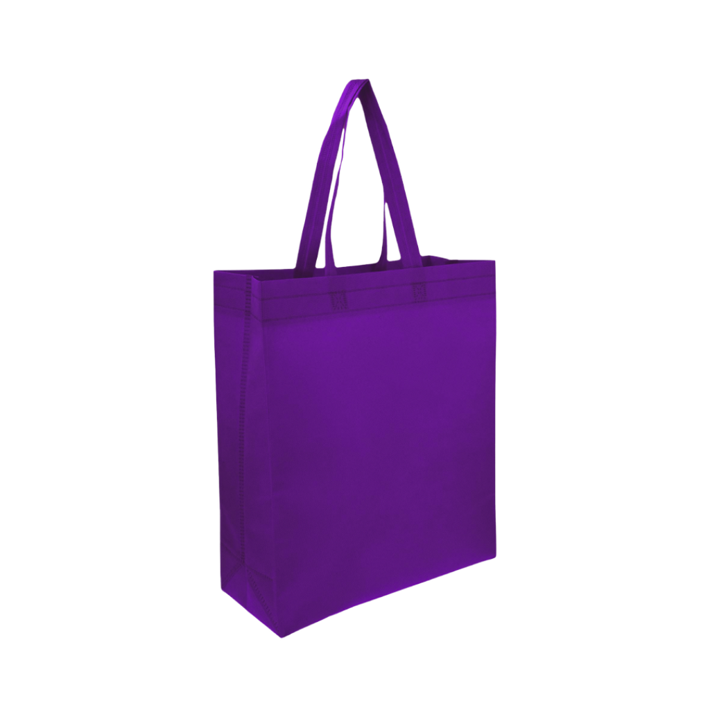 Bolsa, Ecologica, Morado, 40*30*12  Cm , Con Fuelle Sellada 80g