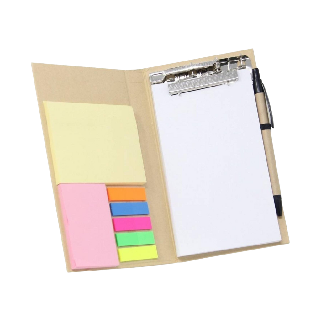 Libreta papel  natural 19.2*11.2*1.7cm de notas con gancho y postit