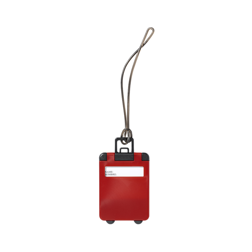 Identificador Maletas, Plastico,  5.5 x 9.5 x 0.4 cm, rojo