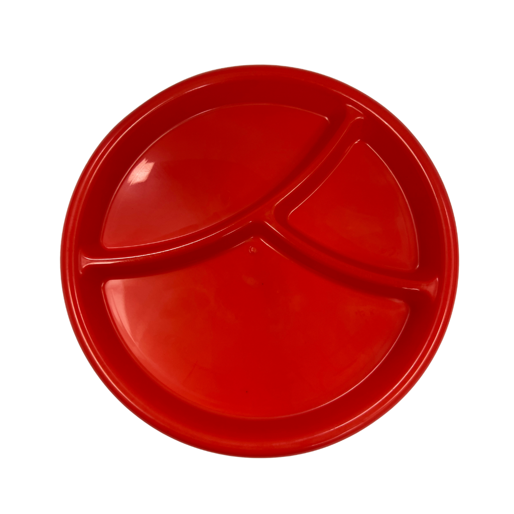 Boquitero con divisiones redondo, plastico, 2 cm, Rojo
