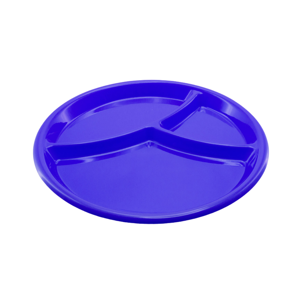 Boquitero con divisiones redondo, plastico, 2 cm, Azul