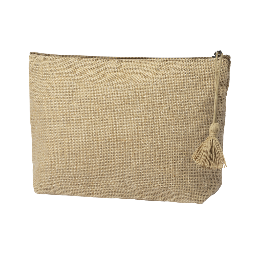 Neceser, yute ,  25 x 16 x 6 cm, Natural