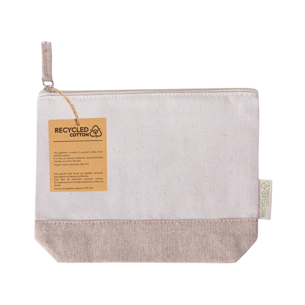 Neceser, algodón 180g, 23 x 18 x 8 cm, Marron