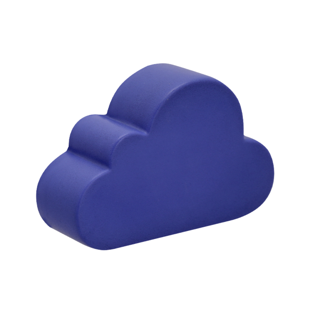 Antiestrés en forma de nube, PU, 9.5 x 6 x 1.9 cm, Azul