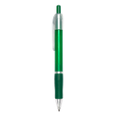 lapiceros, plástico, verde, 14.5 centimetros, translúcido con goma antideslizante