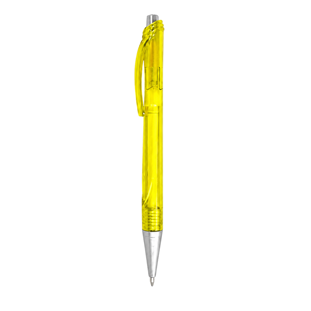 lapiceros, plástico, amarillo, 14 centimetros, cristal,