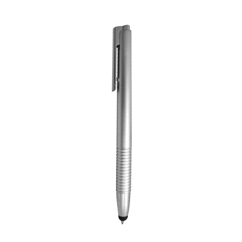 lapicero saturn con touch plateado