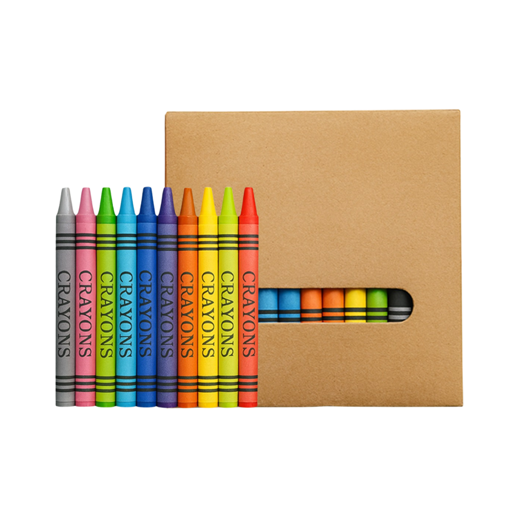 caja de 12 crayones, cera, surtido, 9.5*8.2 centimetros,