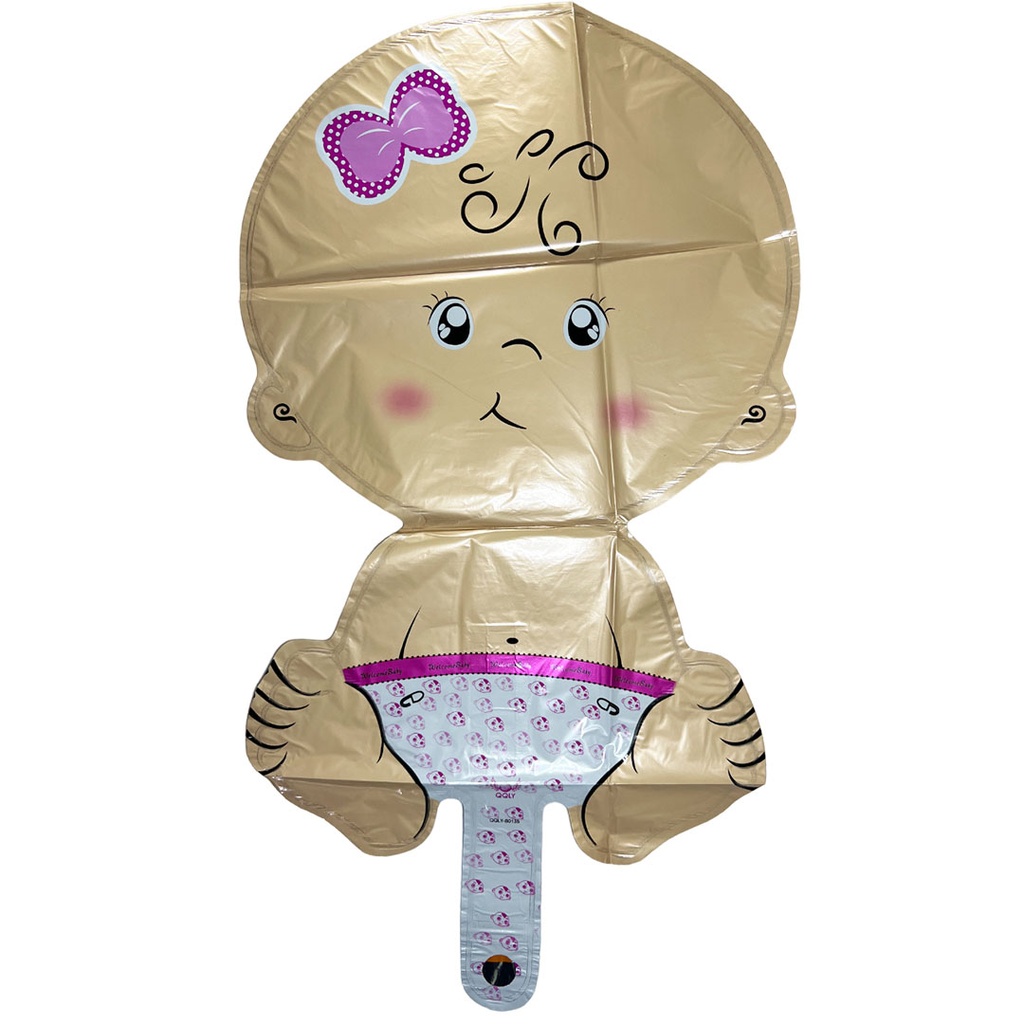 globo forma bebe ( niña ) de aluminio