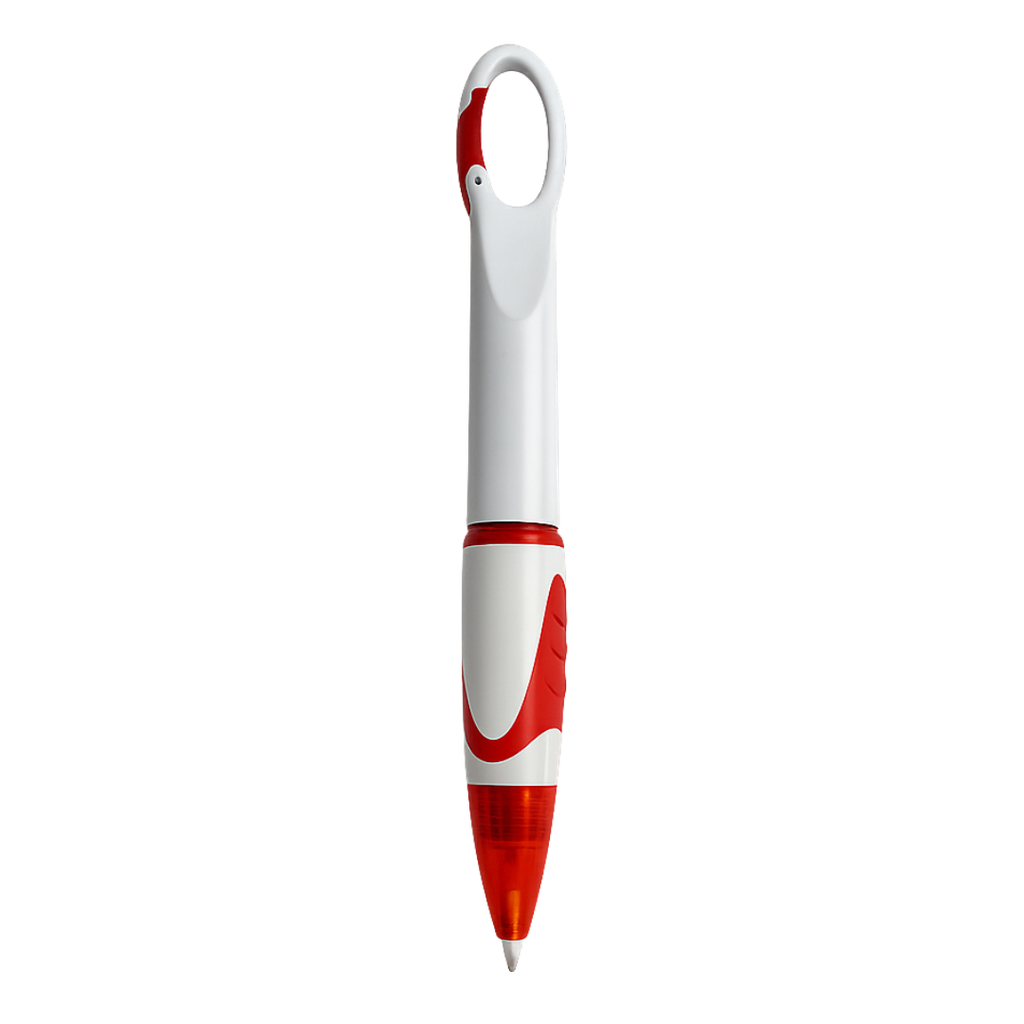 lapiceros, plástico, rojo, 14 centimetros, con gancho