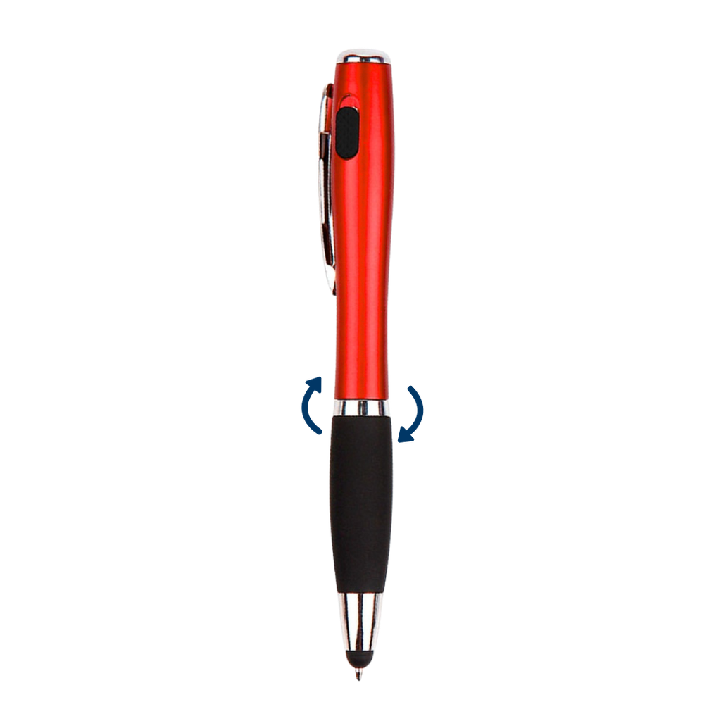 lapiceros, plástico, rojo,  nd, con linterna y touch
