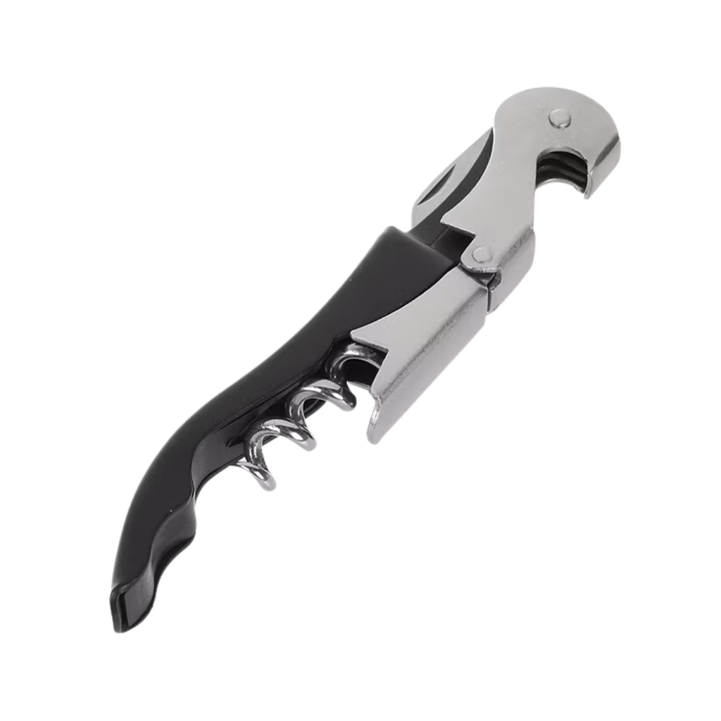 sacacorchos, metal, negro, 12*2 centimetros,