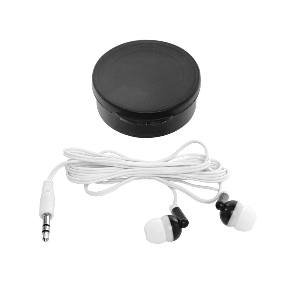 audifono, plástico, negro, 6*6.2 centimetros, en caja