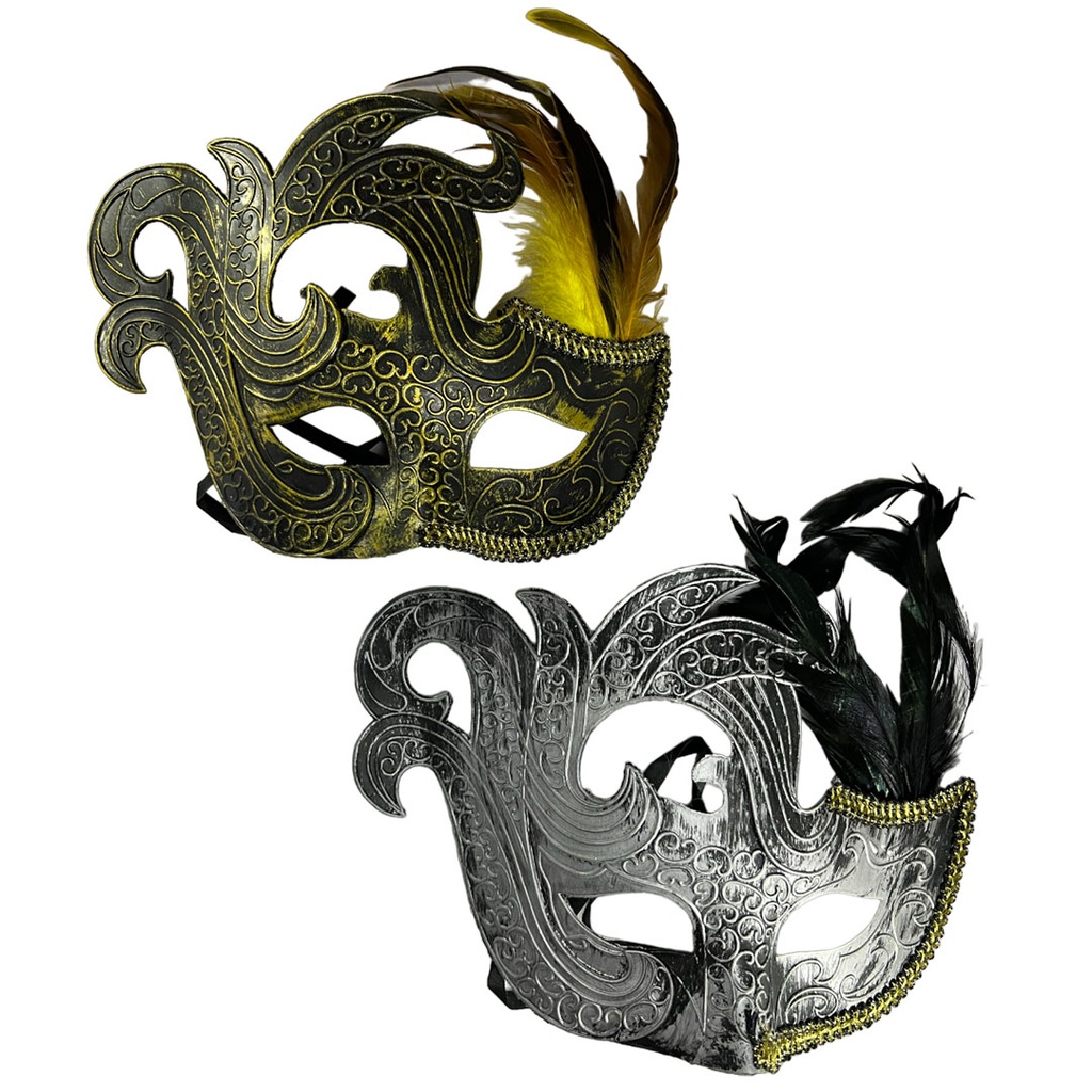 antifaz con plumas 22*25cm