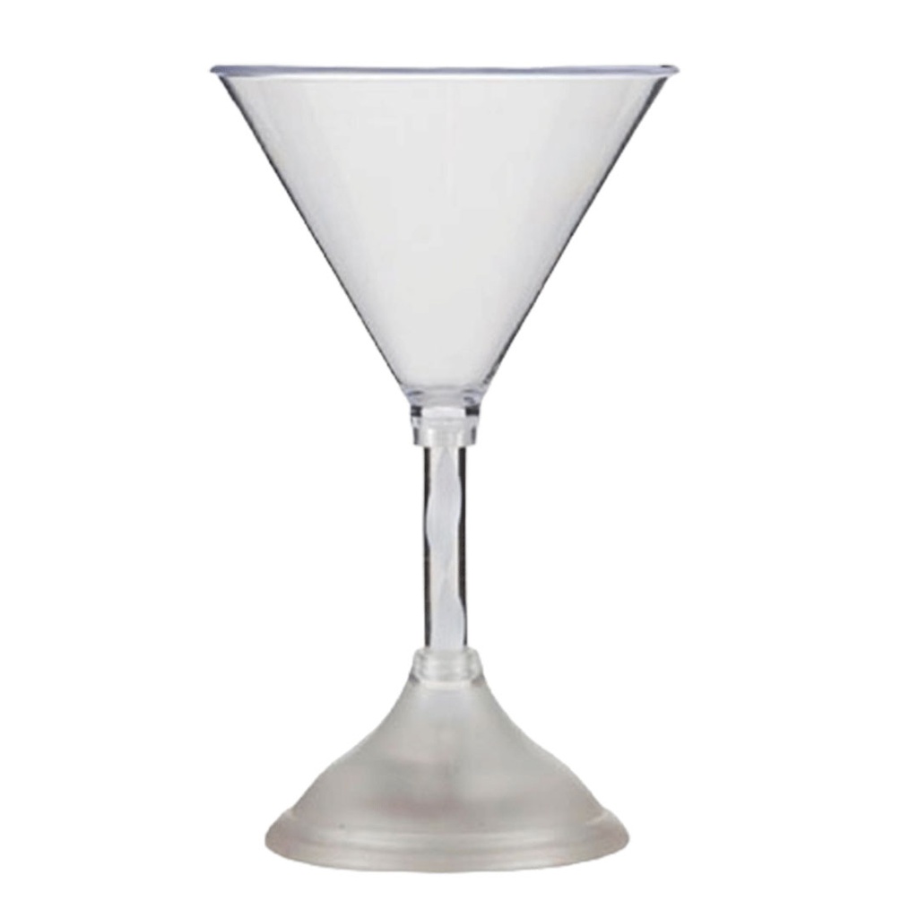 copa cónica plástica de pata con luz led