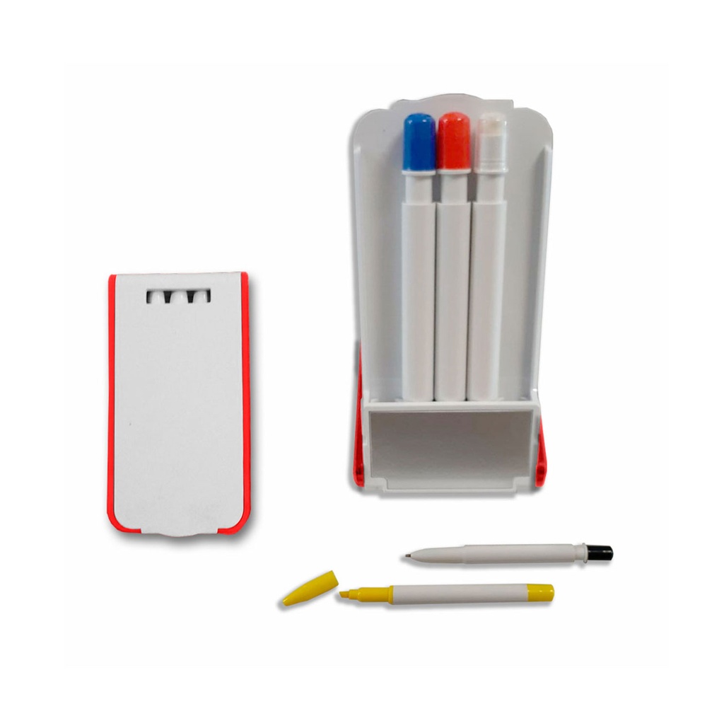 posa celular, plástico, rojo, 6.2*11.8*1.4 centimetros, con marcadores