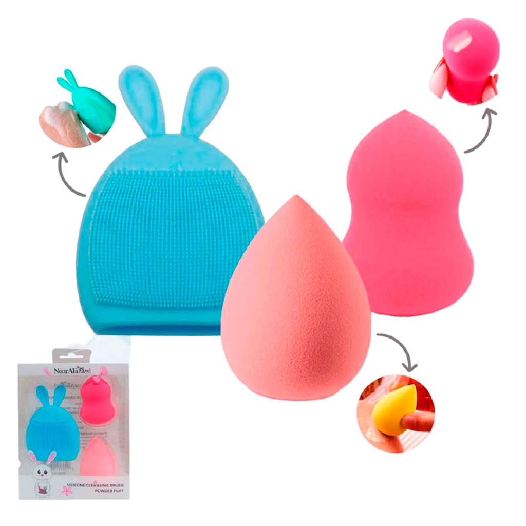 limpiador de brocha, , surtido, con 2 aplicadores , de maquillaje