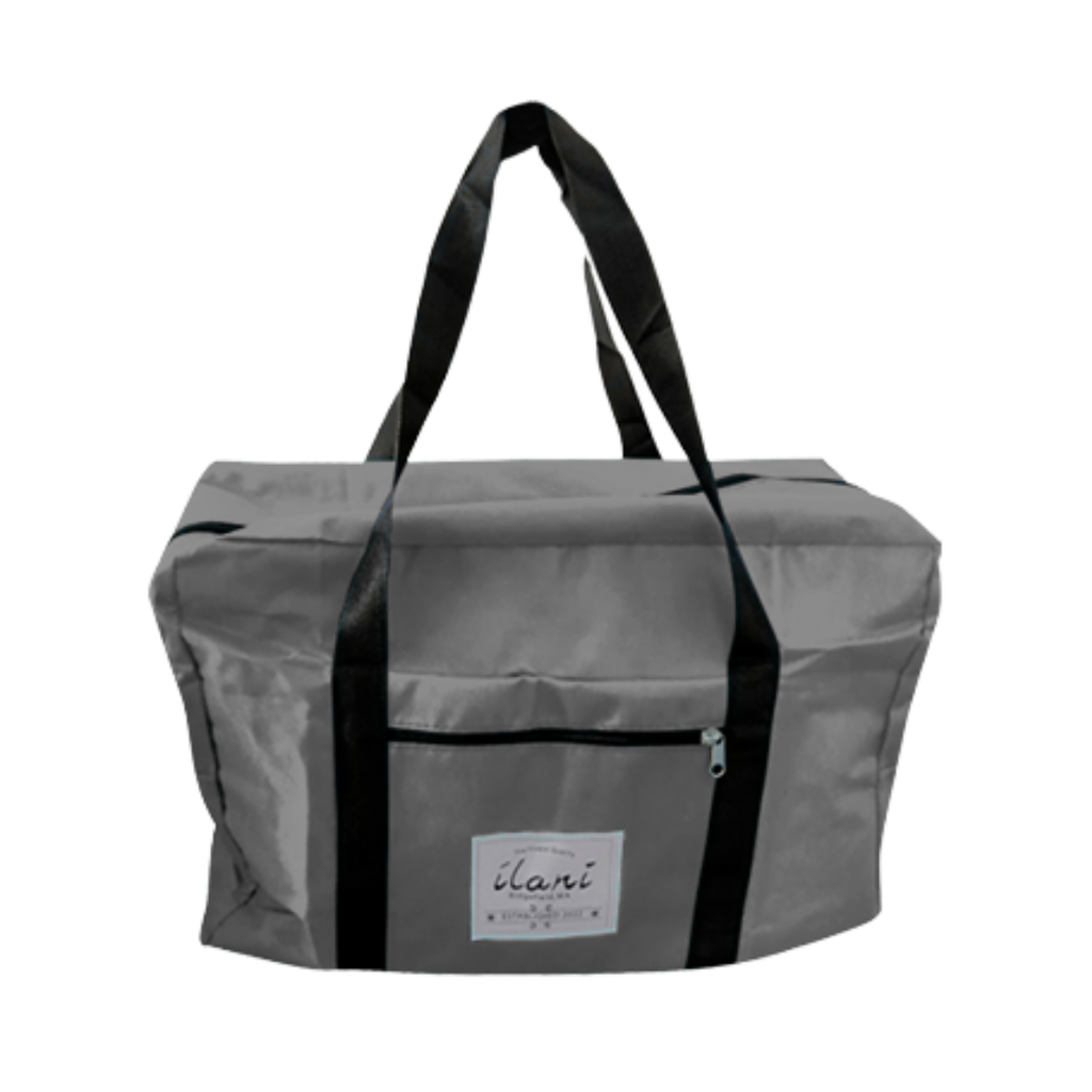 bolsa, oxford, gris, 40*35*19 centimetros, tipo maleta con agarradores de refuerzo