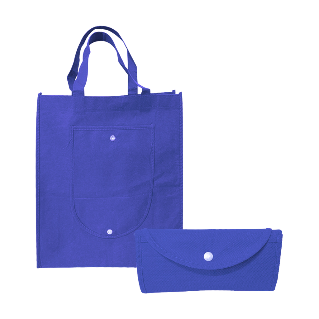[P270118] Bolsa, Tela Ecológica, Azul,  Nd, Con Broche