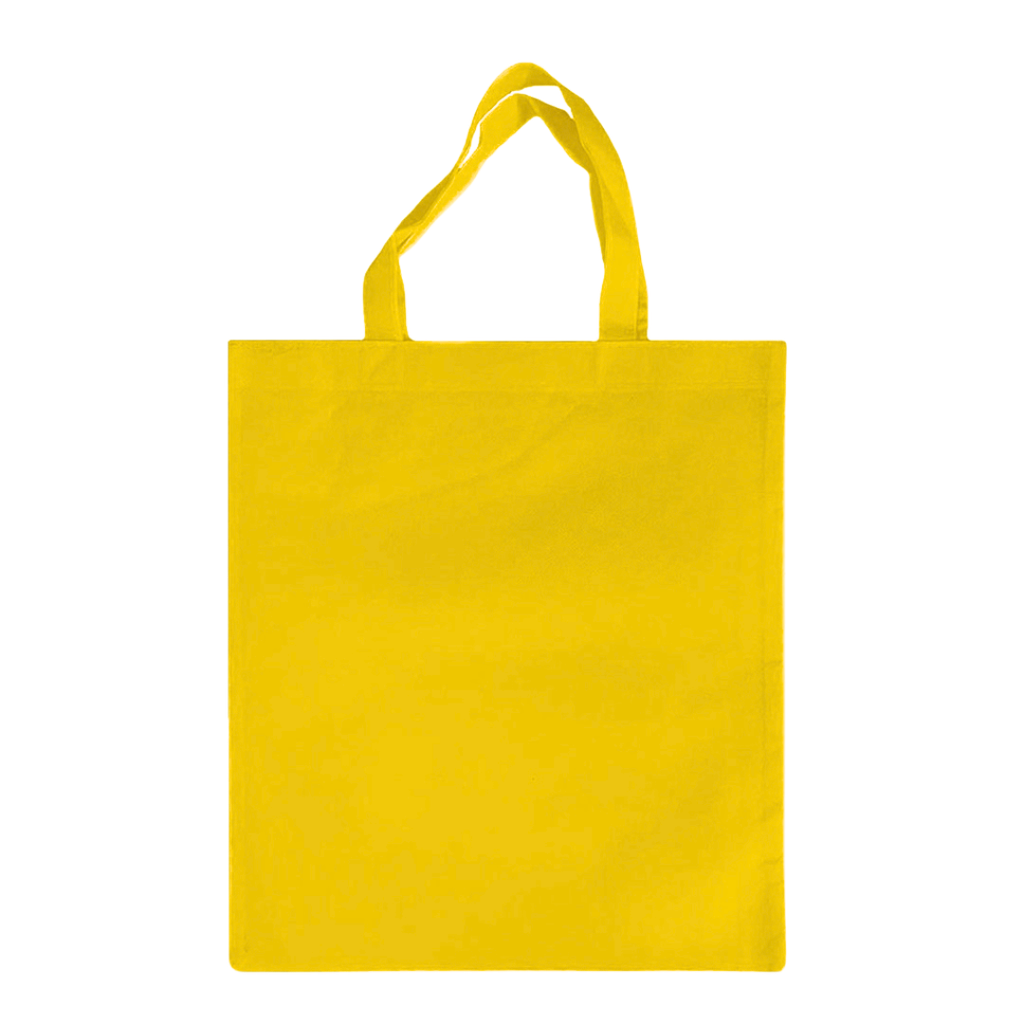 [P270126] Bolsa, Tela Ecológica, Amarillo,  Nd, Con Fuelle