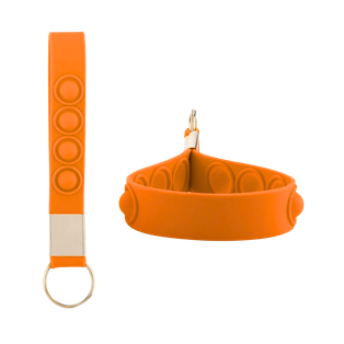 Llavero, Silicón, Anaranjado, 16*1.6 Centimetros, Cinta Pop Up