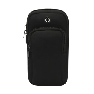 Bolsa, Neopreno, Negro, 18*10 Centimetros, Portadocumentos Para Brazo