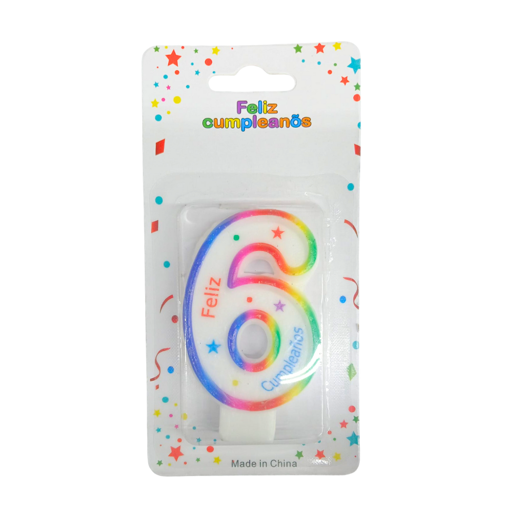 [F441343] Vela, Cera, Blanco, No 6 ,